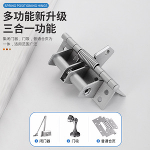 Concealed Door <b>Spring</b> <b>Hinge</b> 15-55kg Stainless Steel Adjustable Speed Minimalist Design For Wooden Doors - Product Image 5