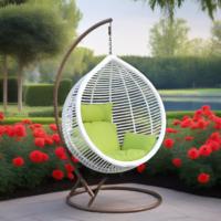 Chaise suspendue en forme d'œuf pour terrasse, base métallique, haute qualité, prix de gros en gros, directement de l'usine, en vente