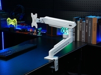 Bras de moniteur LCD réglable vers le bas, gauche et droite, support de moniteur d'ordinateur à carte unique pour organisateur de bureau