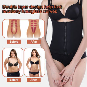 Crochet réglable <span class=keywords><strong>pour</strong></span> contrôle <span class=keywords><strong>du</strong></span> <span class=keywords><strong>ventre</strong></span> et de l'abdomen, coupe-taille <span class=keywords><strong>pour</strong></span> brûler les graisses, corset amincissant, <span class=keywords><strong>ceinture</strong></span> à fermeture éclair - Product Image 4