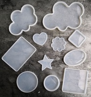 Moule en silicone DM486 pour dessous de verre (rond, carré, rectangulaire, ovale) et sous-tasses à thé, pour résine époxy et artisanat DIY