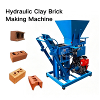 Machine de fabrication de briques en terre cuite autobloquantes, compatible avec des moules multi-formes pour pressage hydraulique direct sans frittage