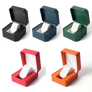 <b>Custom</b> Luxury PU Leather Watch Storage <b>Case</b> Rectangle <b>PC</b> <b>Case</b> Logo Foam Insert Display Packaging Water Resistant Dustproof Snap - Product Image 4