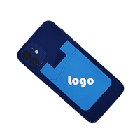 Sıcak satış silikon özel Logo silikon evrensel cep telefonu geri kart tutucu telefon cüzdan logonuzla telefon kartı tutucu kart tutucu