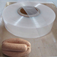 Enveloppe de saucisse en plastique de rouleau de Tubu froncé de PA/Nylon pour le film d'emballage alimentaire pour le jambon de viande traité de saucisses