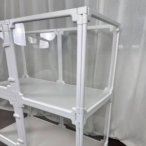 Clôture pour chien de compagnie en ABS, <span class=keywords><strong>cage</strong></span> de sécurité entièrement transparente pour une utilisation en intérieur, balcon, avec installation facile - Product Image 2