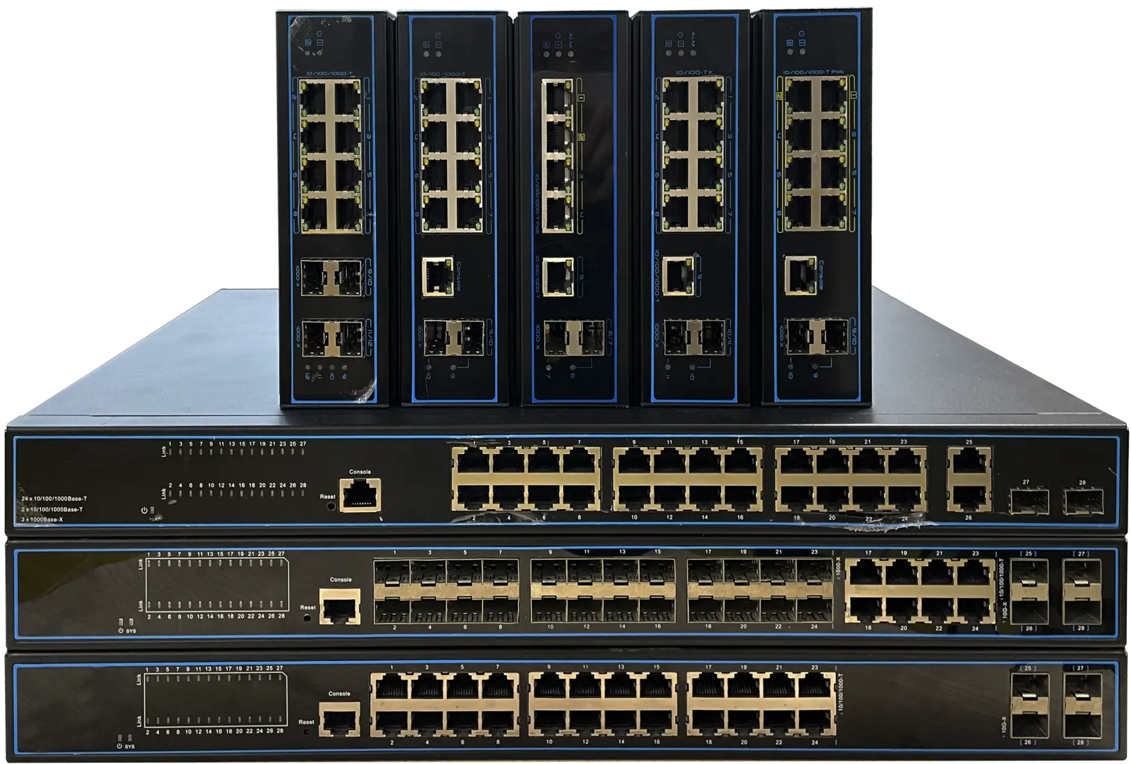 Commutateur Ethernet Gigabit 28 ports L3 géré 1000Mbps commutateur de réseau intelligent avec gestion Web/802.3/VLAN/QOS/MSTP