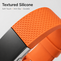 Correa de silicona compatible con Fitbit Charge 2, correa de repuesto ajustable de TPE a cuadros para deportes y uso diario
