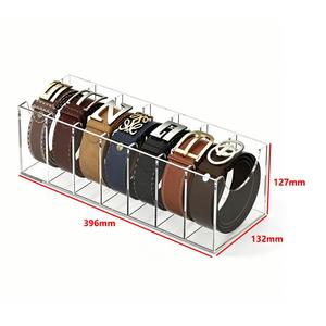 7 Bölmeli Çekmeceli Dolap ve Şifonyer için Sergi Rafı, Perakende Mağazası ve Ev Kullanımı için Çok Bölmeli Kemer Tutucu, Akrilik Kemer Saklama Düzenleyici - Product Image 3
