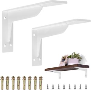 Rak dinding putih logam 12 inci, industri pekerjaan berat rak braket - Product Image 1