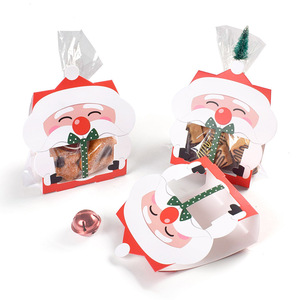 Boîte cadeau Père Noël, boîte d'emballage pour <span class=keywords><strong>biscuits</strong></span> et bonbons de Noël, fournitures pour fêtes à domicile, 8 pièces/ensemble - Product Image 1