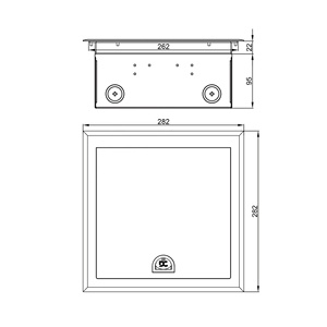 Boîtier de sortie au sol en acier inoxydable IP66 avec couvercle encastré pour installation de luxe dans les bureaux et les hôtels - Product Image 5