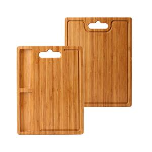 Planche à découper en bambou moderne et écologique, taille personnalisable, forme rectangulaire, poignée latérale, idéale <span class=keywords><strong>pour</strong></span> la cuisine, rainures <span class=keywords><strong>pour</strong></span> viande et jus - Product Image 6