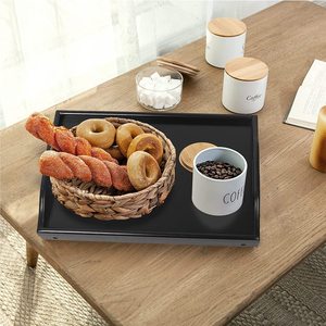 2 Pack Bamboo Foldable Breakfast <strong>Table</strong> <strong>Bed</strong> <strong>Tray</strong> <strong>Table</strong> with Legs Serving <strong>Tray</strong> with Handles - Product Image 4