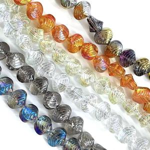Glass <b>Shell</b> Beads 10mm Irregular Crystal Electroplated For <b>Bracelet</b> Making DIY Craft Materials - Product Image 3
