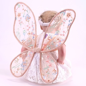 Gran oferta, ala de mariposa de flor hecha a mano para niños, Navidad, fiesta de Halloween, encaje, alas de mariposa bordadas para bebé - Product Image 5