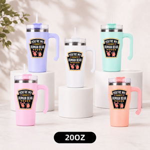 Custom Logo 14oz-40oz Stainless Steel Vacuum Insulated Tumbler Handle Lid Straw <b>Double</b> <b>Wall</b> for Business Gifts Travel Coffee Mug - Product Image 6