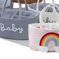 Panier de rangement rond multifonctionnel en tissu écologique, style Ins, pour la décoration de la maison, les jouets, les vêtements, l'organisation des cosmétiques