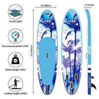 Geetone 335cm tout rond coloré pas cher iSUP certificat CE gonflable stand up paddle board soft air sup boards