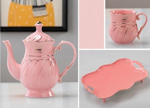 British 8 Pieces White <strong>Chinese</strong> <strong>Tea</strong> <strong>Set</strong> Porcelain Coffee <strong>Set</strong> <strong>Tea</strong> Pot <strong>Set</strong> with 6 Cups - Product Image 4