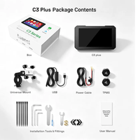 Aoocci C3 Plus, écran de navigation GPS sans fil pour moto, haute luminosité, 5 pouces, compatible Apple CarPlay, pour les voyages en moto