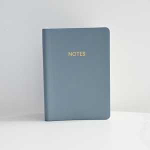 Material Escolar al Por Mayor, Libretas Personalizadas con Marca, A5 A6, Tapa Dura de Cuero PU, Agenda de Bolsillo Cosida Azul - Product Image 1