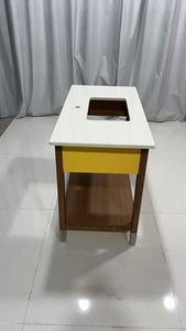 Mobile Lavabo Commerciale per Camere d'Albergo, Lavabo da <span class=keywords><strong>Bagno</strong></span> Freestanding con Top in Quarzo, Gambe in Metallo e Vano Contenitore Aperto per Hotel di Lusso - Product Image 5