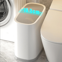 Poubelle rectangulaire à couvercle en PP étanche pour une vie silencieuse, idéale pour la cuisine, la salle de bain, les toilettes, poubelles peu encombrantes