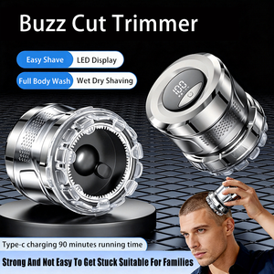 Cortapelos Eléctrico Inalámbrico para Hombre, Recortadora de Pelo Corto, Impermeable IPX6, Recargable, con Pantalla LED, para Corte Buzz - Product Image 1
