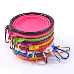 Petsproofing taşınabilir katlanabilir katlanabilir silikon kişiselleştirilmiş Pet köpek kedi su yiyecek kasesi kediler köpekler için besleyici yemekleri çanaklar - Product Image 1