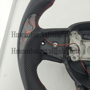 Volant de direction en cuir perforé en fibre de carbone forgée avec LED pour Dodge Challenger – Nouveaux produits - Product Image 4