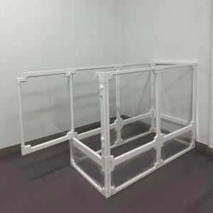 Accessoire moderne à puce unique pour petits chiens Bouton de <span class=keywords><strong>cage</strong></span> de clôture en acrylique transparent pour animaux de compagnie Utilisation domestique intérieure pour chats en plastique - Product Image 2