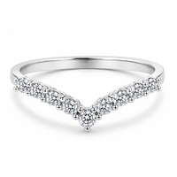 Bague de mariage en moissanite ajustée en argent sterling 925, alliance de mariée assortie, vente en gros