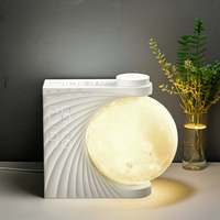 2024 lampe de chevet moderne avec variateur tactile lumière de lune bruit blanc naturel sortie USB et affichage de l'heure nouvelles veilleuses LED