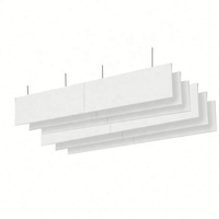 Panneaux acoustiques pour l'absorption du son, panneaux de plafond à suspension verticale, laine de verre, suspension verticale sans cadre