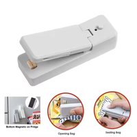 Petite machine portative rechargeable à sceller et à couper le sac de croustilles de pommes de terre scellant le cou pour sac alimentaire en plastique