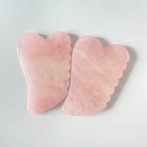 Outil de massage par grattage en quartz rose Gua Sha - Product Image 4