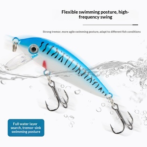 Señuelo de pesca microobjetos tipo Minnow hundible, cebo duro biomimético de ABS para lubina, lucio <span class=keywords><strong>y</strong></span> <span class=keywords><strong>pez</strong></span> mandarín de agua dulce con anzuelos, venta al por mayor - Product Image 4