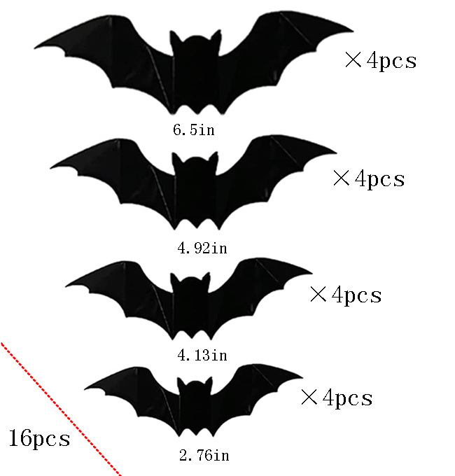 Black Bat- 16pcs