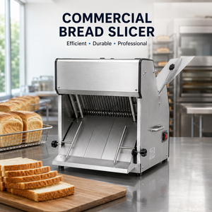 Machine à trancher le pain commerciale, 31 lames, 370W, en acier inoxydable, coupe-pain pour boulangerie, restaurant, hôtel, cuisine - Product Image 1