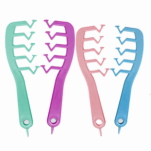 Z Shaped Hair Parting Comb Large Wide Tooth Plastic For Home Use Green Pink Purple Blue - Product Image 5