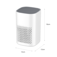 Purificateur d'air portable USB-C avec filtres HEPA et charbon actif, veilleuse et diffuseur d'arômes, commande manuelle, utilisation sur bureau