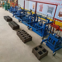 Machine mobile de bloc de béton de moteur de 220V pour la fabrication de brique mobile en mouvement solide