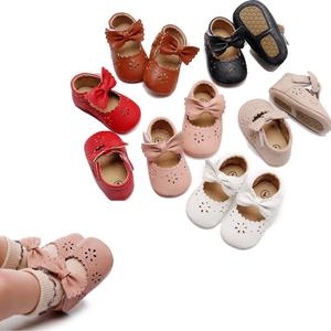 Grazioso grazioso grazioso e luccicante bellissimo e affascinante antiscivolo baby mary jane <span class=keywords><strong>scarpe</strong></span> da principessa <span class=keywords><strong>per</strong></span> neonati con fiocco - Product Image 1