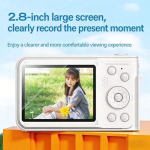 Caméra d'<span class=keywords><strong>action</strong></span> DBS D107 pour étudiants |   Caméra beauté 4K avec zoom 16x, capteur CCD 48MP, écran 2,8 pouces, flash externe, batterie 180 minutes - Product Image 3