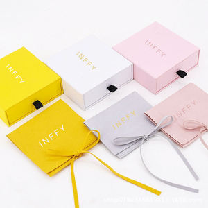 Eco Friendly Luxury Small <b>Gift</b> Jewelry Packaging Cardboard <b>Box</b> Hot Sale Custom Logo Mini <b>Necklace</b> Magnetic Closure - Product Image 1