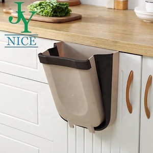 2021 New Upgraded Cabinet Waste Bin for Kitchen Hanging Trash Bin Garbage Trash Can Wall Mounted Foldable Folding Dust Bin