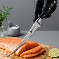 Couteau de boucher de 5,8 pouces pour filet, steak, fruits, saumon, usage domestique, hôtelier, camping, pêche et extérieur