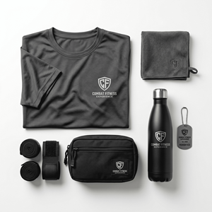 Paquete de Experiencia Fitness Personalizado con Bolsa Deportiva de Manga Corta, Toalla de Secado Rápido, Botella y Etiqueta de Aleación - Product Image 1