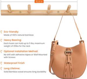 <span class=keywords><strong>Porte</strong></span>-manteau moderne en bois pour entrée, salle de bain, <span class=keywords><strong>cuisine</strong></span>, <span class=keywords><strong>porte</strong></span>-serviettes, <span class=keywords><strong>porte</strong></span>-manteau mural, cintre pour chapeau - Product Image 5